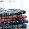 Mantel de Algodón y Lino Estilo Étnico Retro con Estampado Floral Azul para Casa de Huéspedes, Mantel para Mesa de Centro Azul y Blanco, Mantel Rectangular para Mesa de Comedor y Tela para Exhibición en Puesto