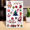 Adesivos de Cristal Estéreo de Natal Desenho Animado de Epóxi Fofo Adesivos para Caderno de Férias Decoração de Capa de Celular Pintura Pegajosa Venda por Atacado