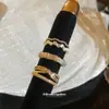 Anillo Abierto de Zirconia Ojo de Gato Bambú Nicho Alto Gama Anillo Dedo Índice Moda Retro Versátil para Mujer