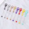 Novo Pingente de Chaveiro DIY com Contas em Formato de Coração, Criativo Mini Fofo Pingente de Chaveiro com Contas Coloridas como Doces