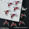 Pescado Hada Colorido con Cola Incrustada de Diamantes de Venta Caliente Colgante Pulsera de Cuentas DIY Collar Pendientes Accesorios de Joyería Materiales
