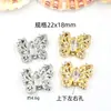 Sin decoloración full diamond mariposa incrustada circonita cruz accesorios con cuentas de cristal espaciador joyería DIY