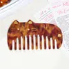 Pente Fofo de Placa Acrílica Portátil Formato de Gatinho Doce Pente de Cabelo Cuidado Diário do Cabelo Pente de Dentes Feminino