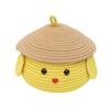 Cesta de Armazenamento Tecida com Corda de Algodão Desenho Animado Cachorro Pudim Caixa de Armazenamento de Brinquedos Cesta de Armazenamento de Tecido para Quarto de Estar e Cabeceira Armazenamento de Contas