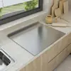 Tabla de cortar de acero inoxidable engrosada de doble cara para amasar masa, tabla de cortar para frutas de uso doméstico, suministros de cocina al por mayor