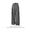 Calça masculina listrada com botões, estilo old money transfronteiriço, nova para o verão, fina, da marca trendy, solta, com caimento, reta, casual