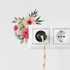 Nuevo fun-kg37 hojas de peonía rosa pegatinas para interruptor decoración del hogar pegatinas de pared al por mayor autoadhesivas