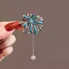 Broche Fogos de Artifício Esmaltados Vermelhos de Ano Novo para Mulheres com Strass Brilhantes e Franjas, Broche de Lapela de Terno de Alta Qualidade, Acessório Novo 2025