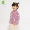 Ropa de Abrigo para Niñas 2026 Otoño Nuevo Estilo Ropa de Abrigo Polar con Cuello Alto Estampado Lindo Chaqueta para Bebé Wy1579