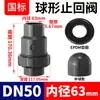 Válvula de Retención de Bola de UPVC Rongsheng Válvula de Retención Unidireccional Química de PVC Vertical Válvula Unidireccional Válvula de Paro de Flujo de Tipo Aleta