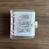 PVC criativo mini poupança binder bolso portátil poupança livro dinheiro titular presente dólar lado de armazenamento