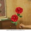 Florero de Pintura al Óleo Estilo Italiano de Loto y Peonía Arreglo Floral Decoración Adornos de Entrada Arreglo Floral de Piso para Bodas Venta al por Mayor