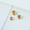 Cor Dourada 14K Preserva a Cor Banhado a Ouro Cobre Puro Pequenas Contas Douradas Contas Douradas para DIY Contas Soltas Contas Espaçadoras para Pulseira Venda por Atacado Contas de Posicionamento
