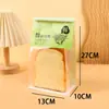 Bolsa de Empaque para Horneados Ventana Transparente Bolsa de Papel Kraft Blanco Repostería Alimentos Horneados Bolsa Sellada Bolsa de Empaque para Horneado de Pan Tostado