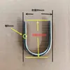 Gancho de Solda Anel em Forma de U de Ferro Sólido, Dobra de Barra de Ferro em Forma de Arco Semicircular, Gancho de Fivela em Forma de U, Dobra de Barra de Orelha de Levantamento