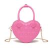 Bolsa de Gelatina Barbie em Formato de Coração de PVC, Bolsa de Festa Fashion e Versátil, Resistente a Manchas e Fácil de Limpar, Bolsa Transversal Feminina de Verão