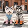 Sapatos de Malha Confortáveis para Pets Bomei Teddy Cães Pequenos e Médios Tênis de Corrida Elásticos Respiráveis e Macios para Usar e Prevenir Pacote com Quatro