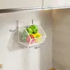 Caja de Almacenamiento para Cebolla, Jengibre y Ajo Estante de Almacenamiento de Cocina Montado en la Pared Canasta Multifuncional para Ajo, Jengibre y Verduras Canasta Colgante sin Taladro