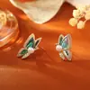 Brincos de Pérola Colorida Borboleta de Madrepérola Natural Agulha de Prata S925 Moda de Alto Padrão Elegante Exquisito Estilo Feminino