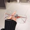 Gafas ultraligeras TR90 con montura negra para mujer, gafas de moda de red roja lisa, gafas lisas para hombre, se pueden equipar con montura generosa de grados.