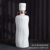 Botella de Vino Vacía de Cerámica de Jingdezhen Tarro de Vino 0.5kg Garrafón Sellado para el Hogar Negro Blanco Vinoteca Botellas de Vino Creativas Paquete de 0.5kg