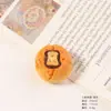 Accesorios de Resina Juguetes de Comida de Dibujos Animados Oso Agrietado Simulado Pan DIY Pegamento de Crema Pinzas para el Cabello Accesorios para el Cabello Accesorios para Llaveros