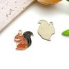 Serie Animales 1 Ardilla Piña Colgante Aleación Goteo de Aceite Joyería Accesorios Llavero DIY Material para Hacer Pendientes