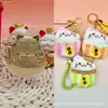 Colgante de Gato de la Fortuna Atrae-Riqueza de Oro Puro 999 Serie Gatito de Peluche con Cordón para Promoción de Transmisiones en Vivo de Tiktok