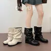Botas Martin de Motociclista con Remaches Vintage Chuyuji para Mujer, Estilo Británico 2026 Nuevas Botas de Tacón Grueso de Otoño