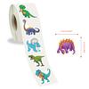 Rollo de 500 pegatinas de dinosaurios de dibujos animados, bonitos animales, para niños, para hacer tú mismo, para patineta, equipaje, cuenta de mano