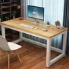 Escritorio de computadora para dos personas, escritorio simple de tablero para dormitorio, escritorio para estudio en casa, mesa de escritura minimalista, escritorio rectangular de oficina