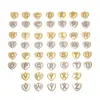 Acessórios de Joia Material Metal Zircônia Incrustada Pingente de 26 Letras Coração DIY Colar Pulseira Brincos Pingente