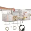 Cesta suspensa para sobre a cama, prateleira de armazenamento ao lado da cama, instalação sem furos, perfeita para beliches de estudantes universitários, porta-lanches, cesta de armazenamento para dormitório - um item essencial!