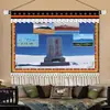 Pintura Colgante Auspiciosa de Xizang Arte Textil Estilo Étnico Tela Colgante Decoración del Hogar de Xizang Pintura con Cinta Colgante para Casa de Huéspedes Hotel Mural