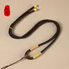 Collar Tejido Dorado Hecho a Mano DIY, Amuleto de Buda, Cordón Sencillo para Joyería, Colgante de Jade para Mujer al por Mayor