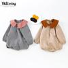 Ropa de Primavera y Otoño Estilo Coreano para Niñas, Pantalón Harem de Manga Larga para Bebé, Estilo Moderno y Fragante, Cuello de Muñeca, Monos de Piedra