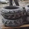 Cornucópia Escultura em Pedra Bluestone Pote de Água Bacia de Pedra Cornucópia Tanque de Água de Pedra Peixes Bacia de Dinheiro Bacia de Pedra da Sorte Doméstica
