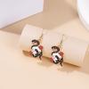 Aretes Divertidos de Animales de Dibujos Animados Japoneses y Coreanos con Goteo de Aceite, Creativos de Gato, Serpiente, Huoyang, Luna, Águila, Diablo, Calavera