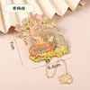 Marcadores de Página Metálicos Série Flor de Cerejeira de Wuhan, Torre do Grou Amarelo, Museu da Província de Hubei, Marcadores de Página Souvenirs Culturais e Criativos
