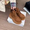 Botas Martin de mujer estilo británico retro, nueva colección principios de otoño 2026, con suela gruesa, versátiles, botas de trabajo casuales estilo vaquero occidental