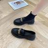 Novos Mocassins Slip-On Estilo Primavera e Outono 2025, Sapatilhas Estilo Preppy Sapatos de Estudante, Sapatos Pequenos de Couro Estilo Britânico JK Feminino