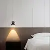 Lámpara Colgante de Mesita de Noche Bauhaus Minimalista Diseñador Creativo Entrada Pasillo Pared de Fondo Lámpara Colgante Pequeña Hierro Aluminio