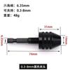 0.3-6.5mm cambio rápido mango hexagonal autocentrante de tres garras portabrocas para taladro de torsión 3.6 portabrocas para taladro de fresado eléctrico