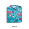 Camisa con Colgante para Hombre Estilo Americano Hawaiana Playa Plutton Guapo Retro Sabor de Hong Kong vintage Antigua Camisa Floral Camisa de Moda para Pareja