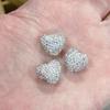 Bola de diamante incrustada con cuentas de cristal de pedrería, cuentas con agujero, cuentas espaciadoras, hechas a mano, material para colgante de pulsera de mano, accesorios de joyería DIY al por mayor