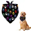 Bufanda triangular nueva para mascotas transfronteriza toalla para babas de perro bufanda para gato bufanda con estampado huellas lindas bufanda
