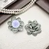5cm Estilo Retro Hong Kong Tela con Estampado Dorado y Purpurina Camelia Piezas de Accesorios DIY para Ramilletes, Pinzas para el Cabello, Zapatos, Sombreros y Ropa