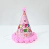 Arreglo de banquete para fiesta de cumpleaños infantil, gorro de cumpleaños con pompón, corona de papel, suministros de decoración para banquete de cien días de bebé