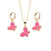 CDD Amazon nuevo collar de mariposa de dos piezas para mujer europeo y americano simple color mariposa suministro directo de fábrica