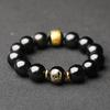 Pulsera de Obsidiana de Mineral Ocho Deidades Patronas Ágata Roja Zodíaco Buming Pulsera de Buda Pareja Pulsera de Cuentas de Buda Venta al por Mayor